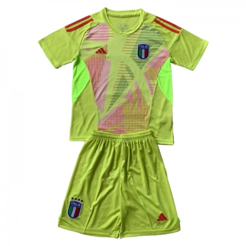 Divisa Portiere Italia Euro 2024 Maniche Corte Gialla - Bambino Divisa Portiere Italia Euro 2024 Maniche Corte Gialla - Bambino